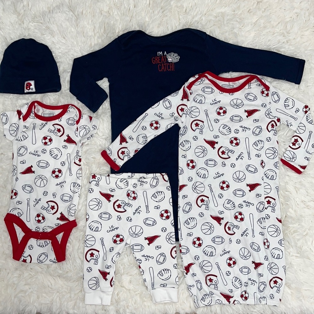 Garanimals matching sports set 0-3 months